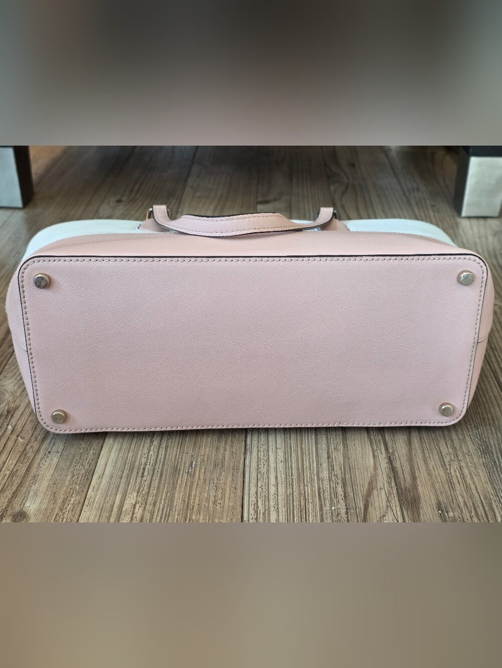 kate spade New York Two-Tone Pink and White Tote Bag - Picture 5 of 7